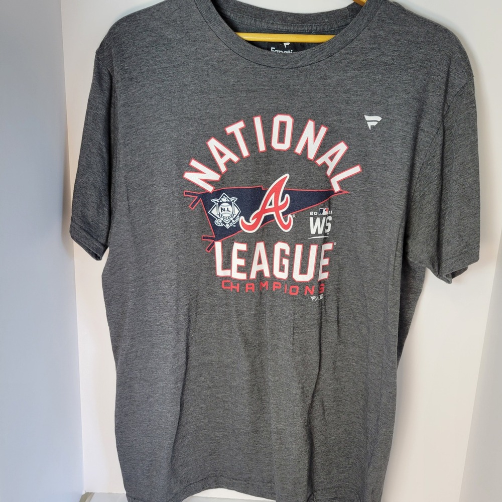 Fanatics Atlanta Braves 2021 National League Champions World Series T-Shirt L